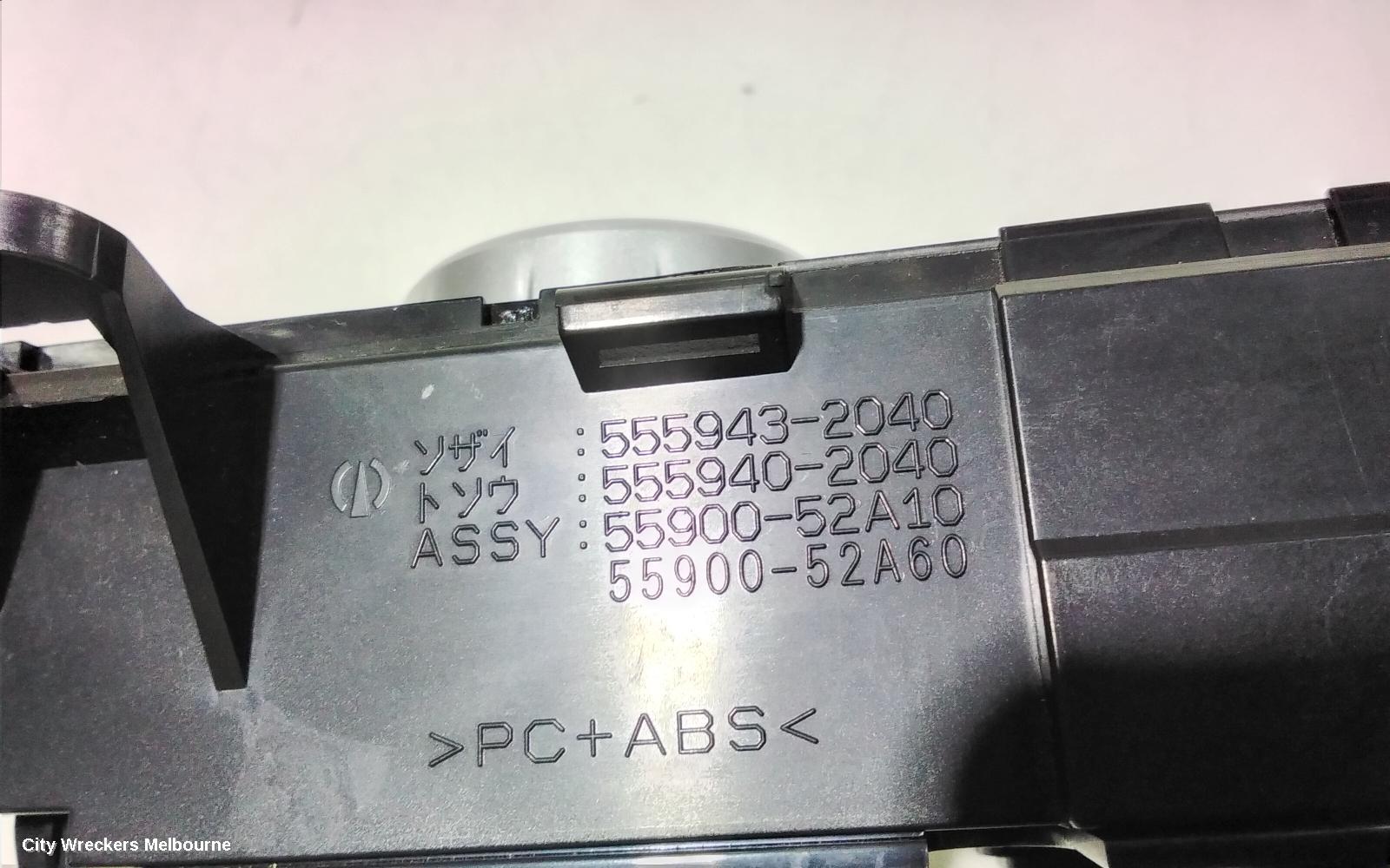 TOYOTA PRIUS HEATER/AC CONTROLS, NHP10R, PRIUS C, 12/2011 - 03/2020