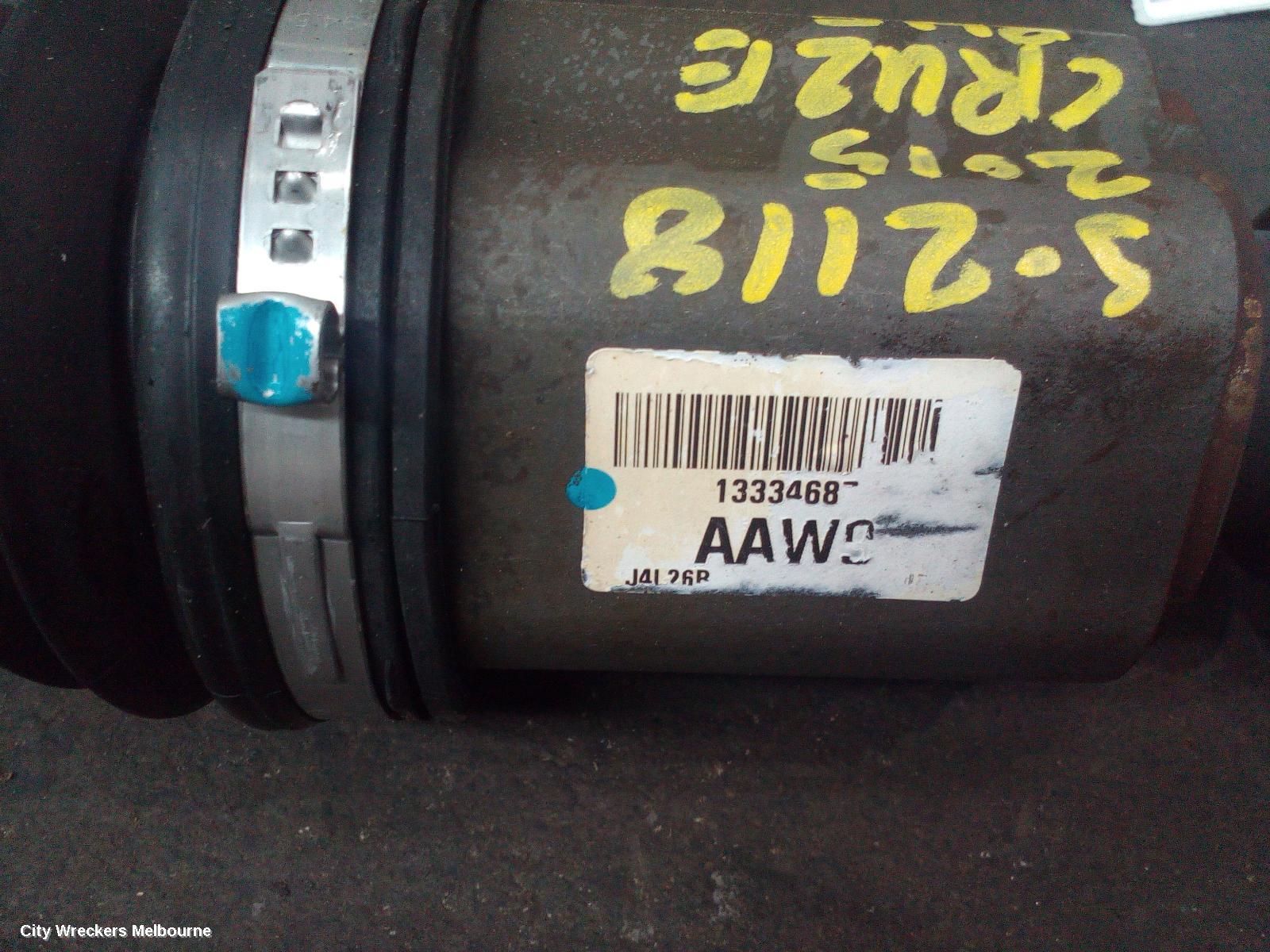 HOLDEN CRUZE RIGHT DRIVESHAFT, AUTO, 1.8, JH, 03/2011 - 01/2017