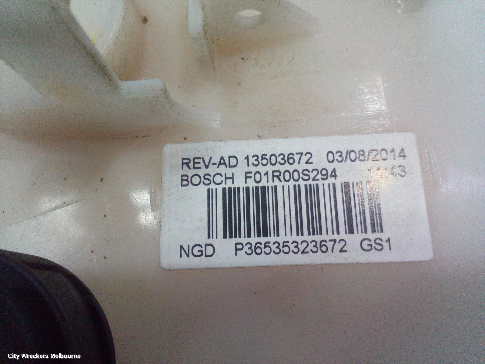 HOLDEN CRUZE FUEL PUMP, IN TANK (PUMP & SENDER), PETROL, 1.8, F18D4, JG-JH, 03/2009 - 01/2017
