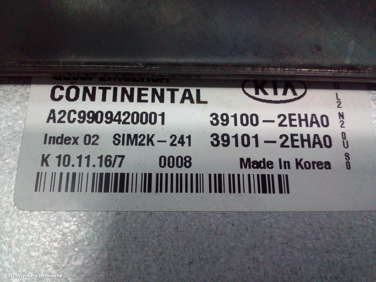 KIA SPORTAGE ECU, ENGINE ECU, 2.0, PETROL, ECU ONLY, QL, 10/2015 - 08/2021