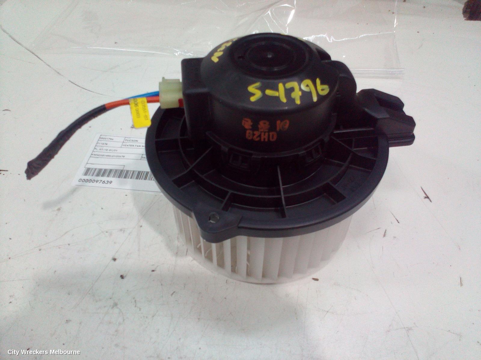 HYUNDAI TUCSON HEATER FAN MOTOR, TL, NON CLIMATE CONTROL TYPE, 07/2015 - 01/2021
