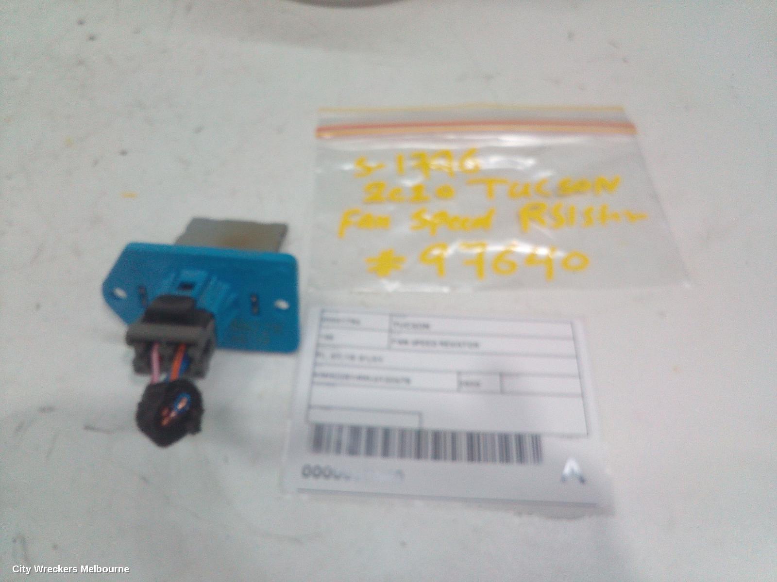 HYUNDAI TUCSON FAN SPEED RESISTOR, TL, NON CLIMATE CONTROL TYPE, 07/2015 - 01/2021