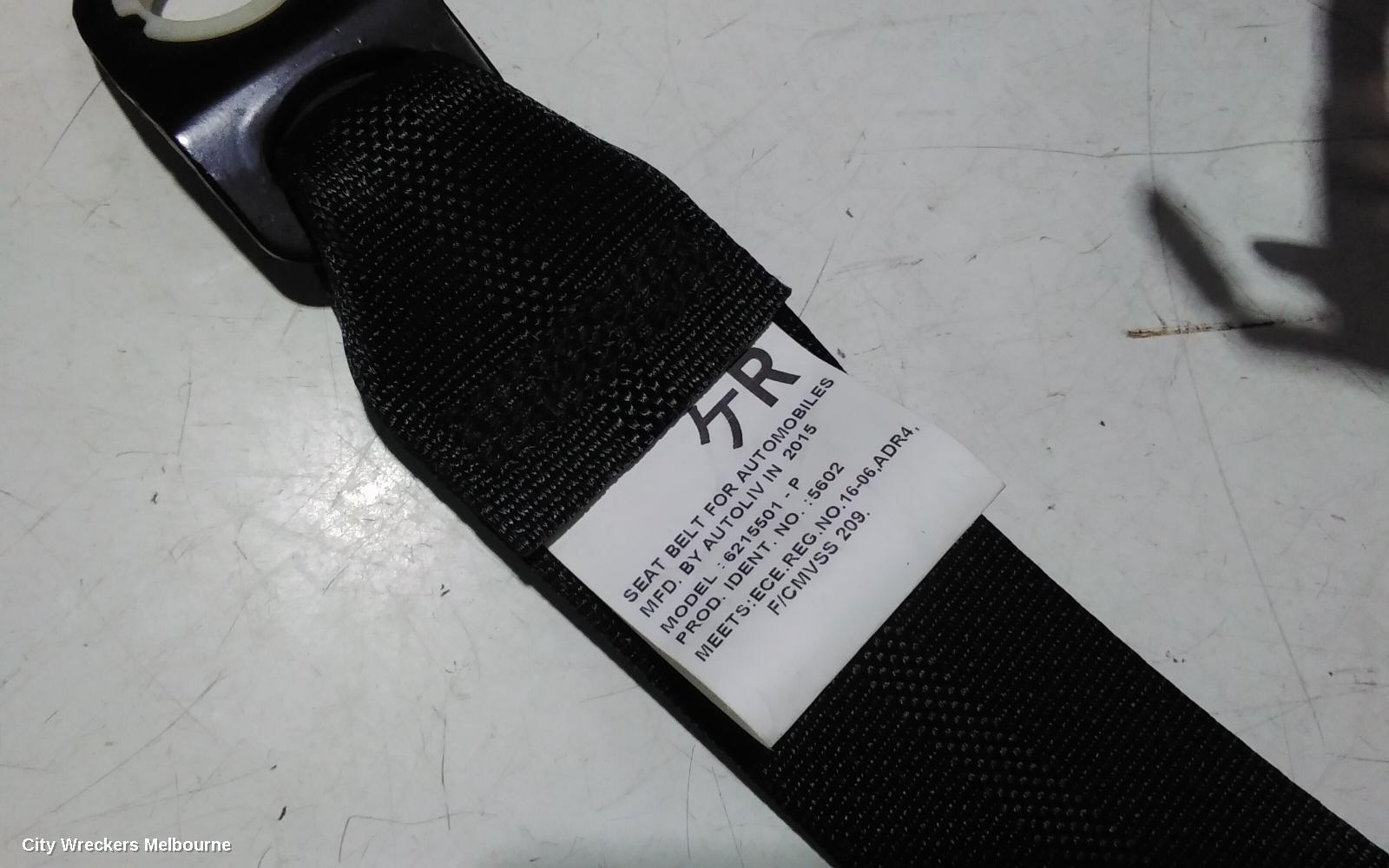 TOYOTA PRIUS SEATBELT/STALK, NHP10R, PRIUS C, RH FRONT, SEAT BELT ONLY, 12/2011 - 03/2020