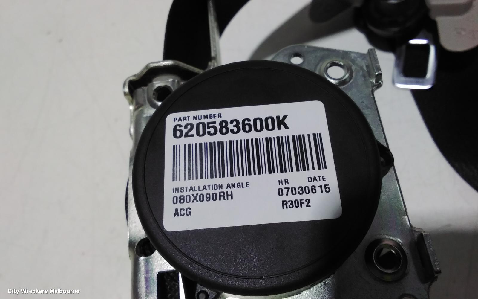 TOYOTA PRIUS SEATBELT/STALK, NHP10R, PRIUS C, RH FRONT, SEAT BELT ONLY, 12/2011 - 03/2020