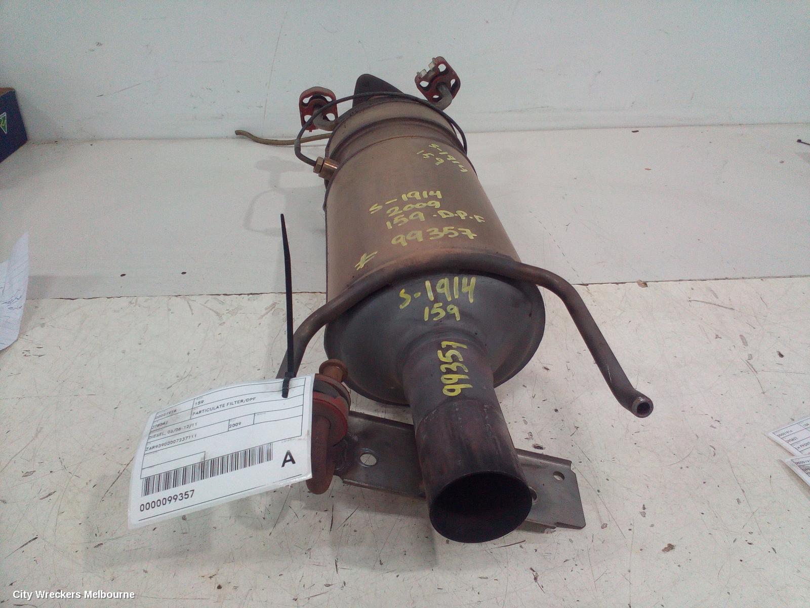ALFA ROMEO 159 PARTICULATE FILTER/DPF, DIESEL, 06/2006 - 12/2011