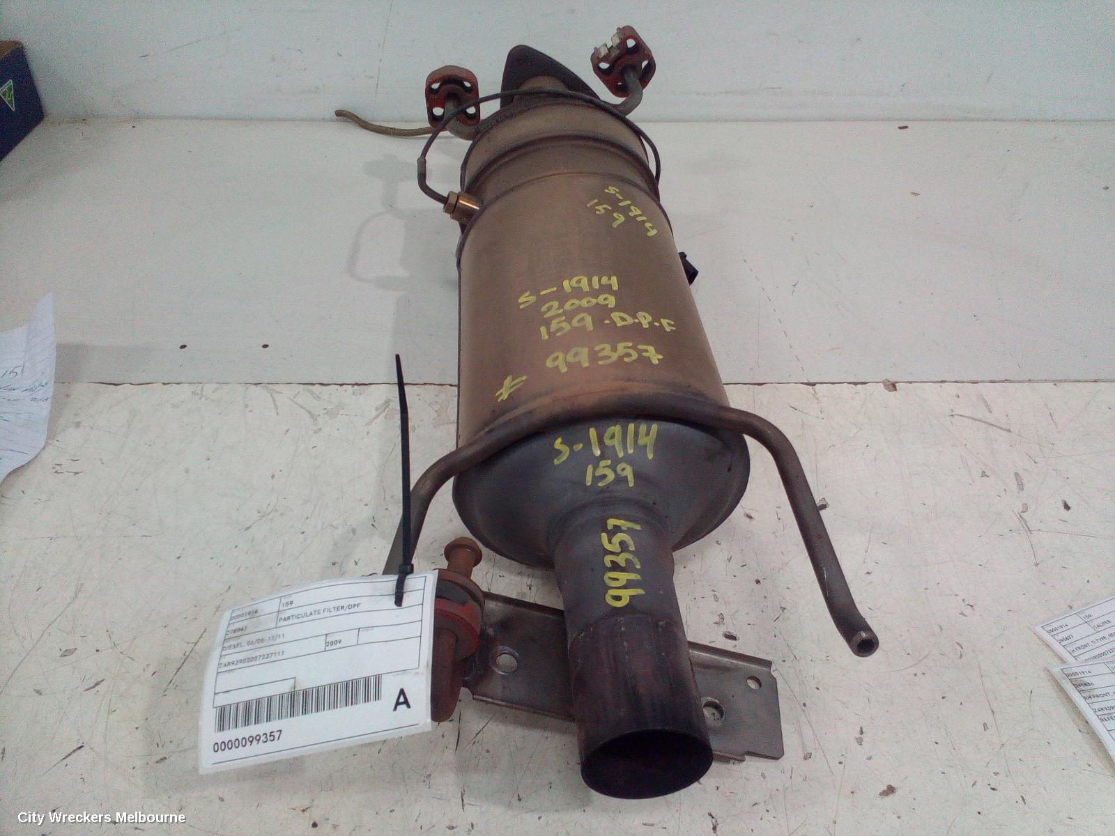 ALFA ROMEO 159 PARTICULATE FILTER/DPF, DIESEL, 06/2006 - 12/2011