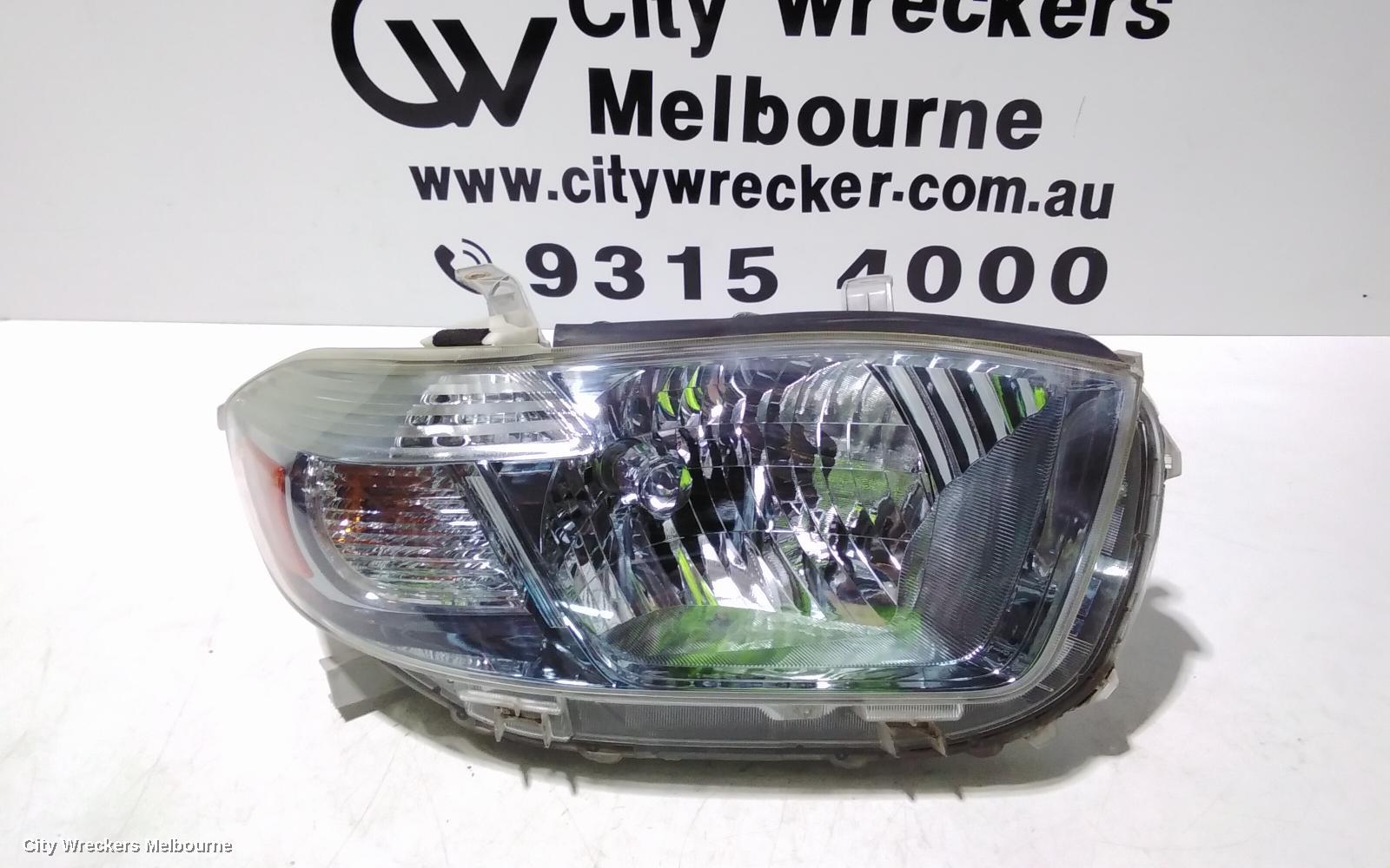 TOYOTA KLUGER RIGHT HEADLAMP, GSU40-GSU45, SMOKED LENS TYPE, 05/2007 - 09/2010