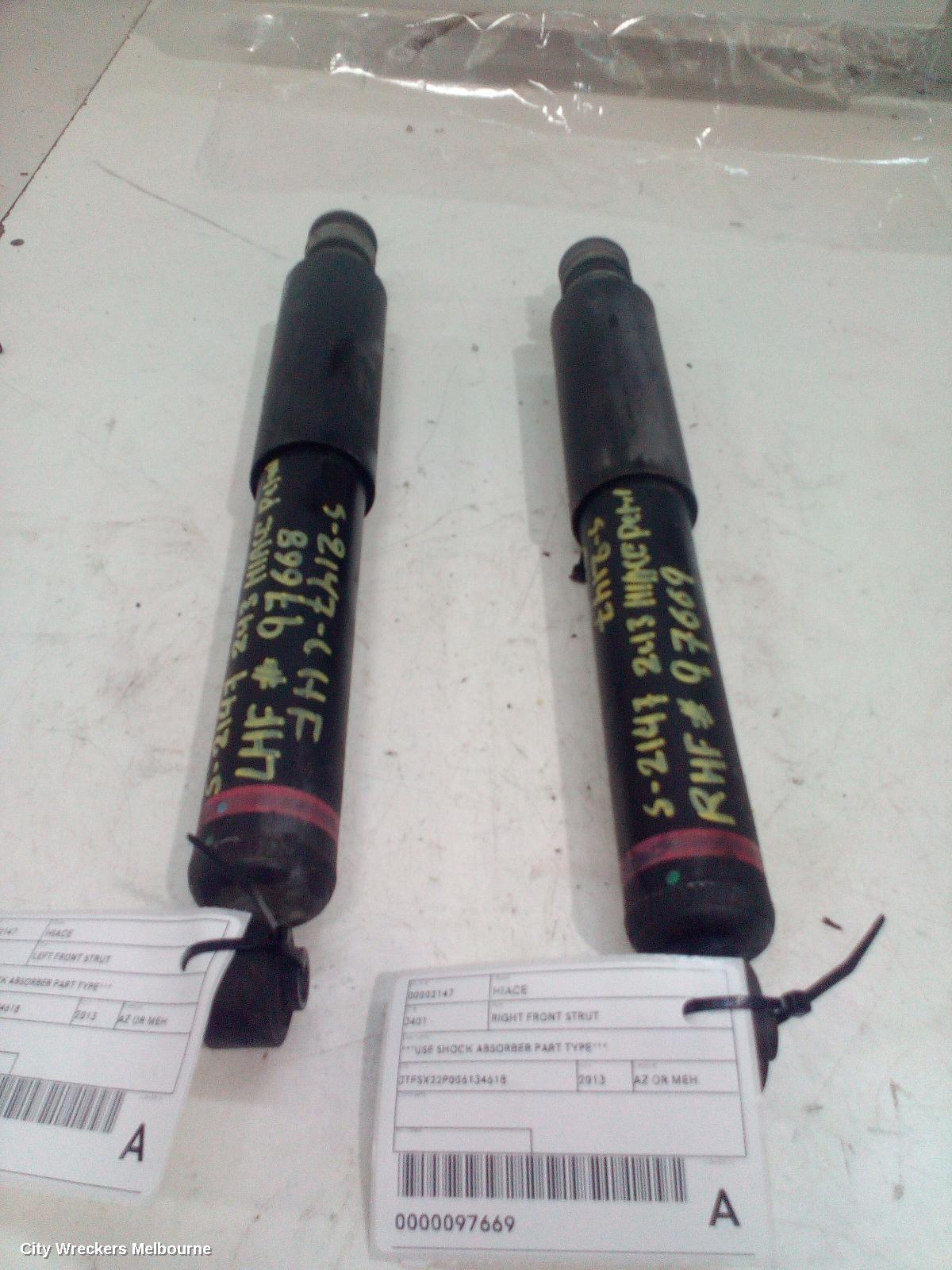 TOYOTA HIACE LEFT FRONT STRUT, ***USE SHOCK ABSORBER PART TYPE***