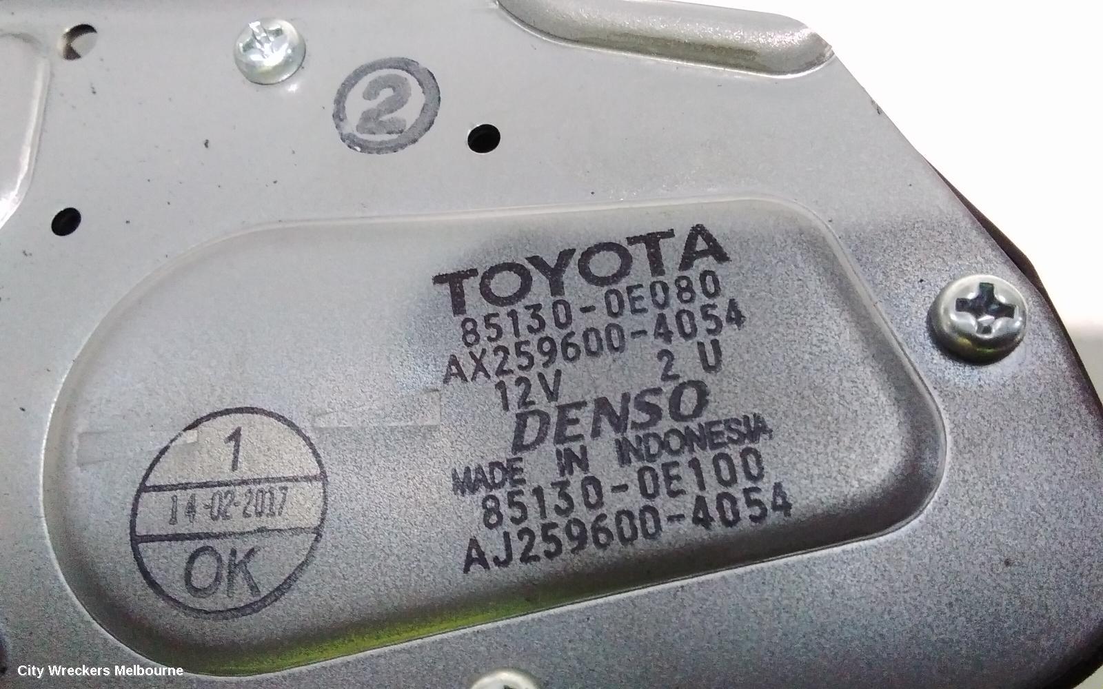 TOYOTA KLUGER WIPER MOTOR, TAILGATE, GSU50/GSU55, 03/2014 - 02/2021