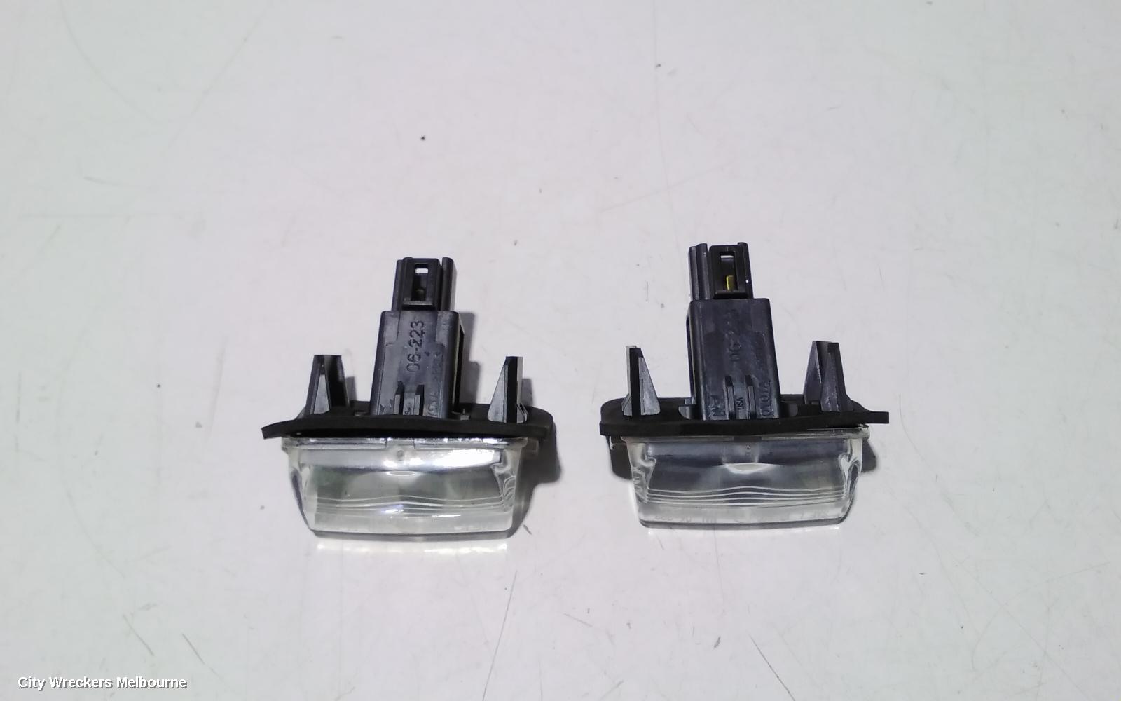 TOYOTA KLUGER NUMBER PLATE LAMP, XU50 SERIES, 03/2014 - 02/2021