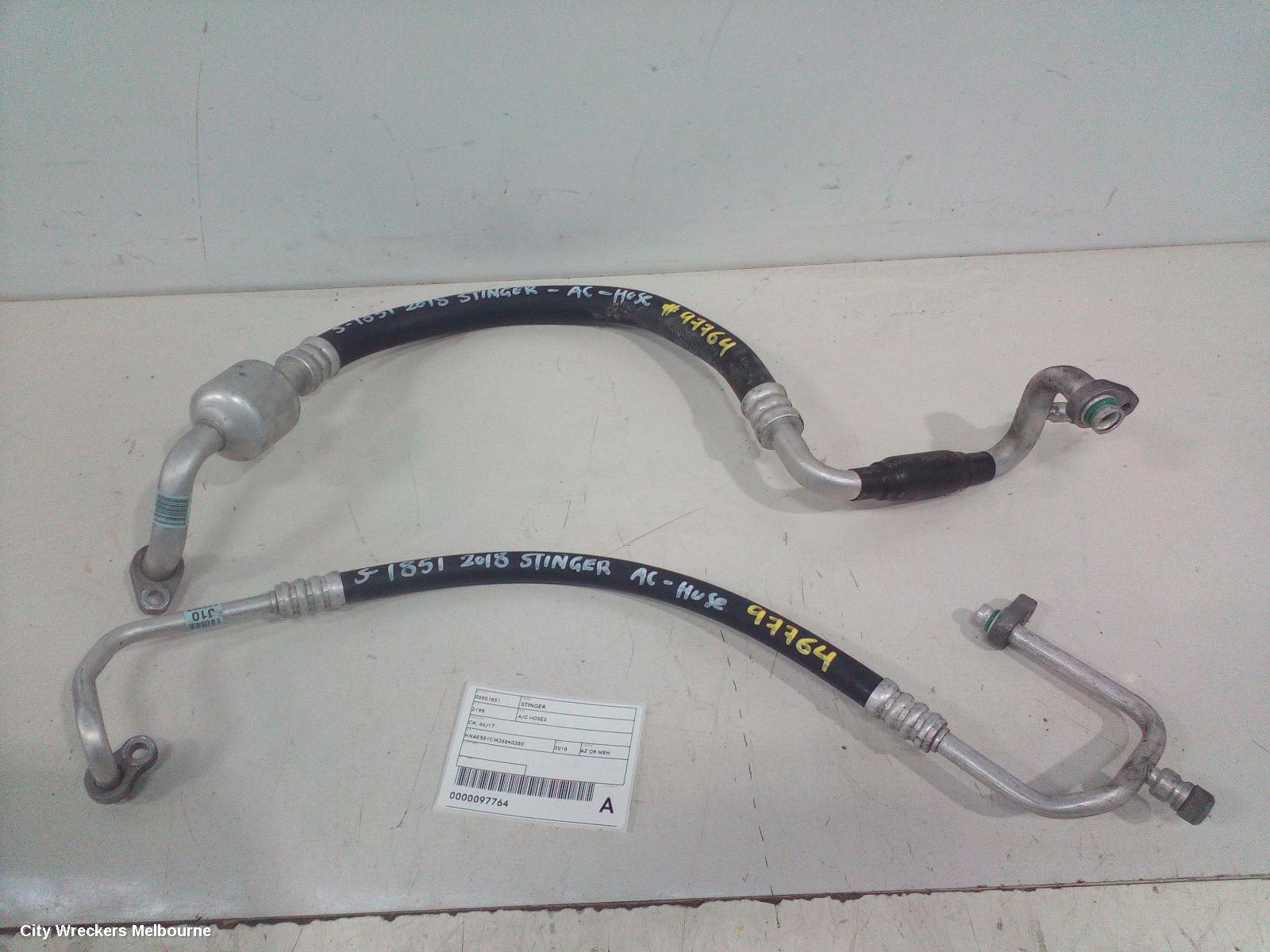 KIA STINGER A/C HOSES, CK, PETROL, 3.3, COMPRESSOR TO CONDENSER, 06/2017 - 04/2023