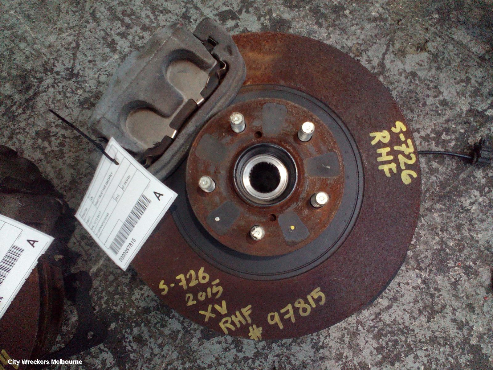 SUBARU XV RIGHT FRONT HUB ASSEMBLY, G4X, 10/2013 - 04/2017