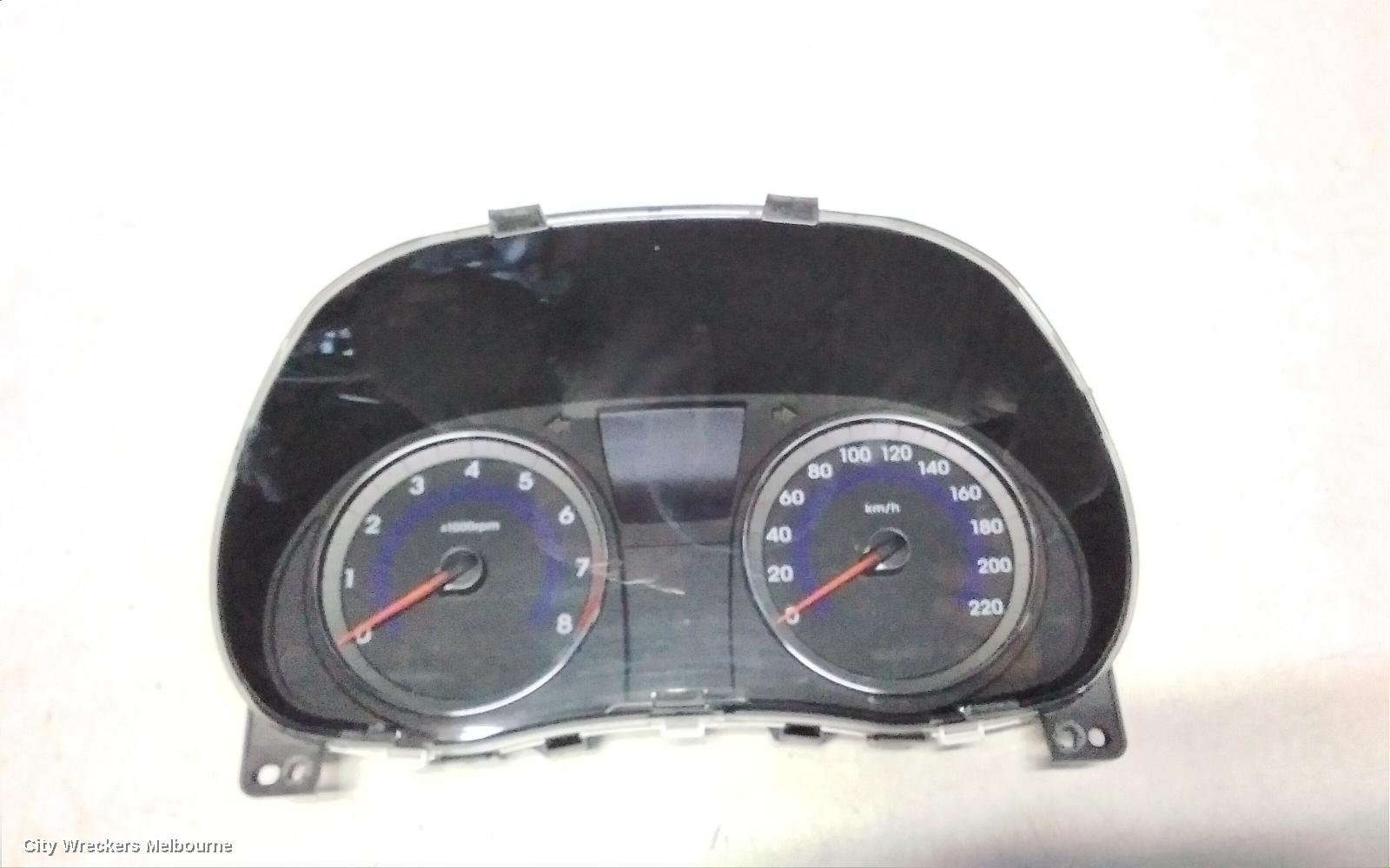 HYUNDAI ACCENT INSTRUMENT CLUSTER, PETROL, AUTO T/M, RB, 07/2011 - 12/2019