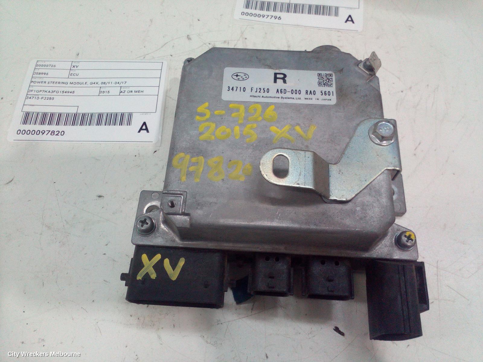 SUBARU XV ECU, POWER STEERING MODULE, G4X, 08/2011 - 04/2017