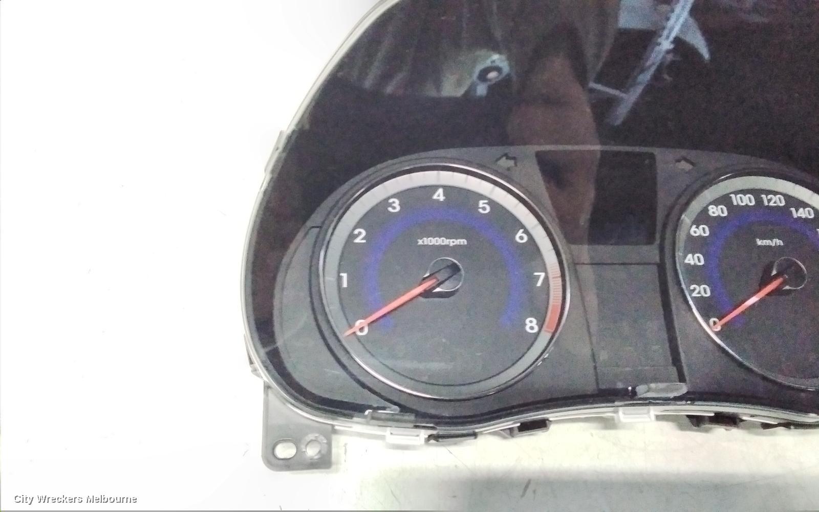 HYUNDAI ACCENT INSTRUMENT CLUSTER, PETROL, AUTO T/M, RB, 07/2011 - 12/2019