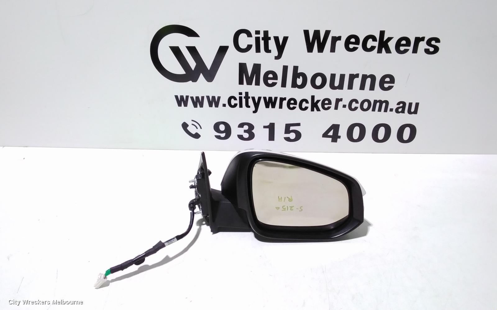 TOYOTA KLUGER RIGHT DOOR MIRROR, GSU50/GSU55, GX/GXL, NON HEATED, NON MEMORY FUNCTION & NON BLIND SPOT, 03/2014 - 10/2016