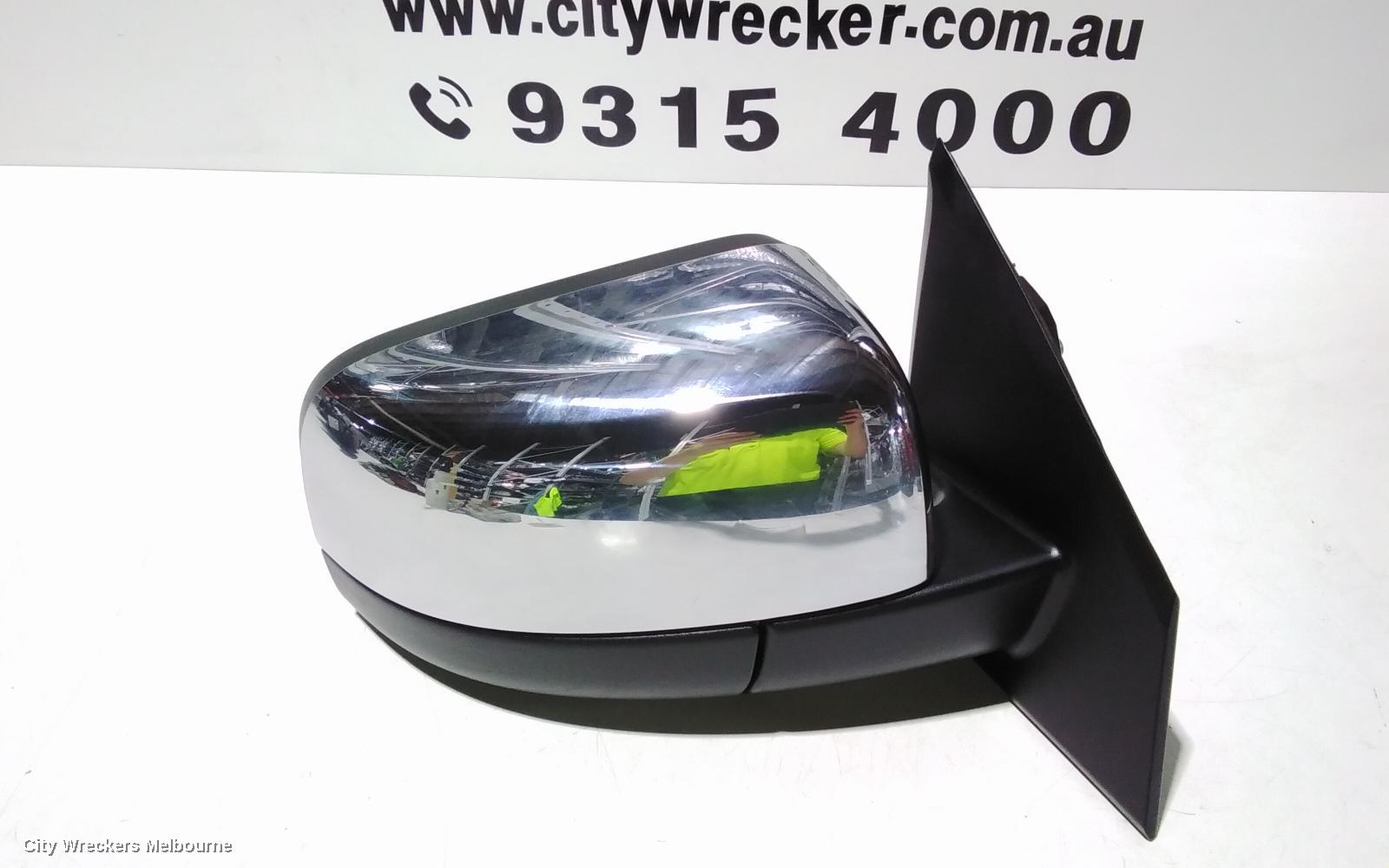 MAZDA BT50 RIGHT DOOR MIRROR, UP-UR, POWER, CHROME, NON POWER FOLDING TYPE, 10/2011 - 06/2020