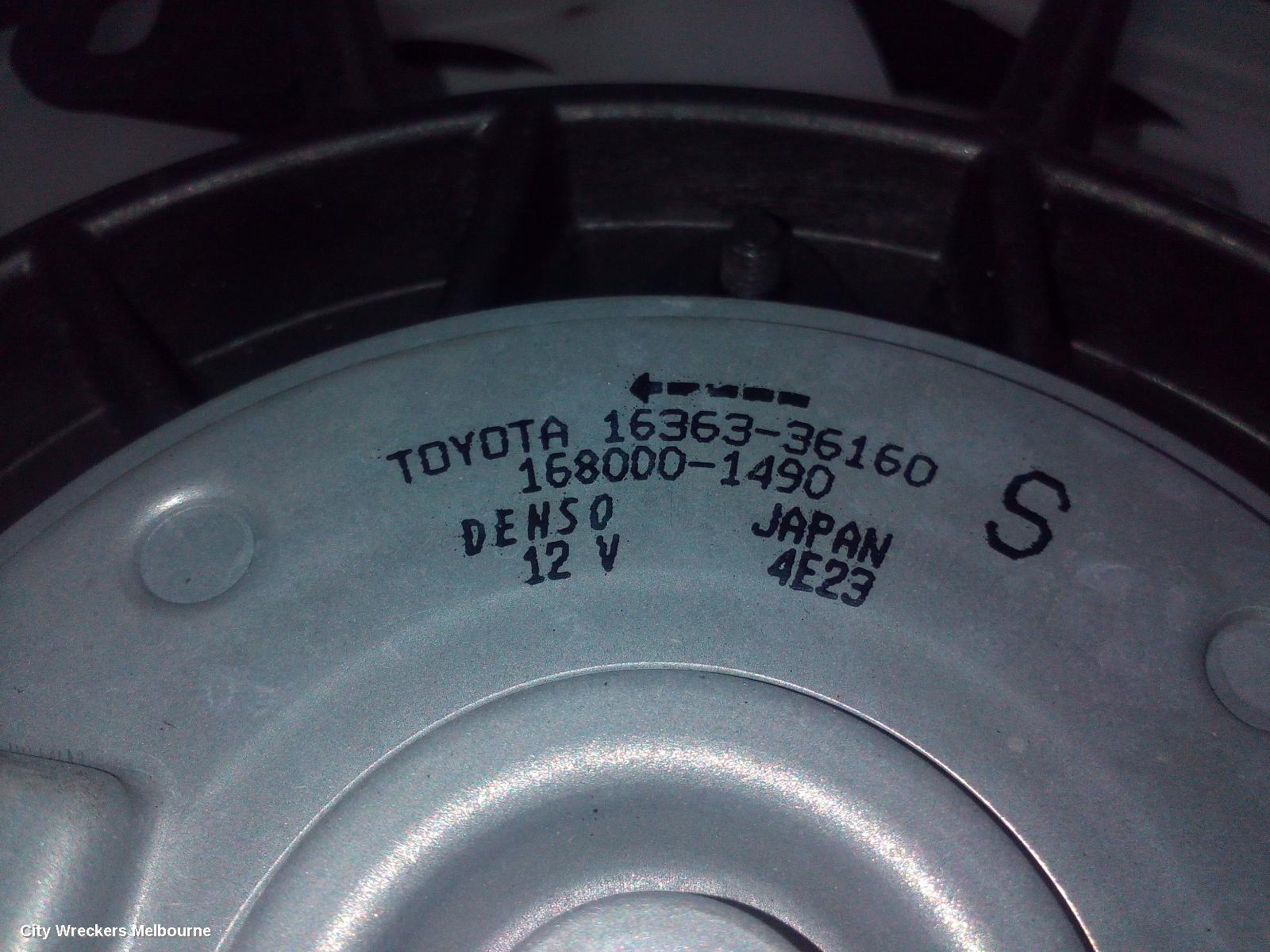 TOYOTA COROLLA FAN, DUAL FAN ASSY, 1.8, PETROL, ZWE211R, 07/2018 ONWARDS