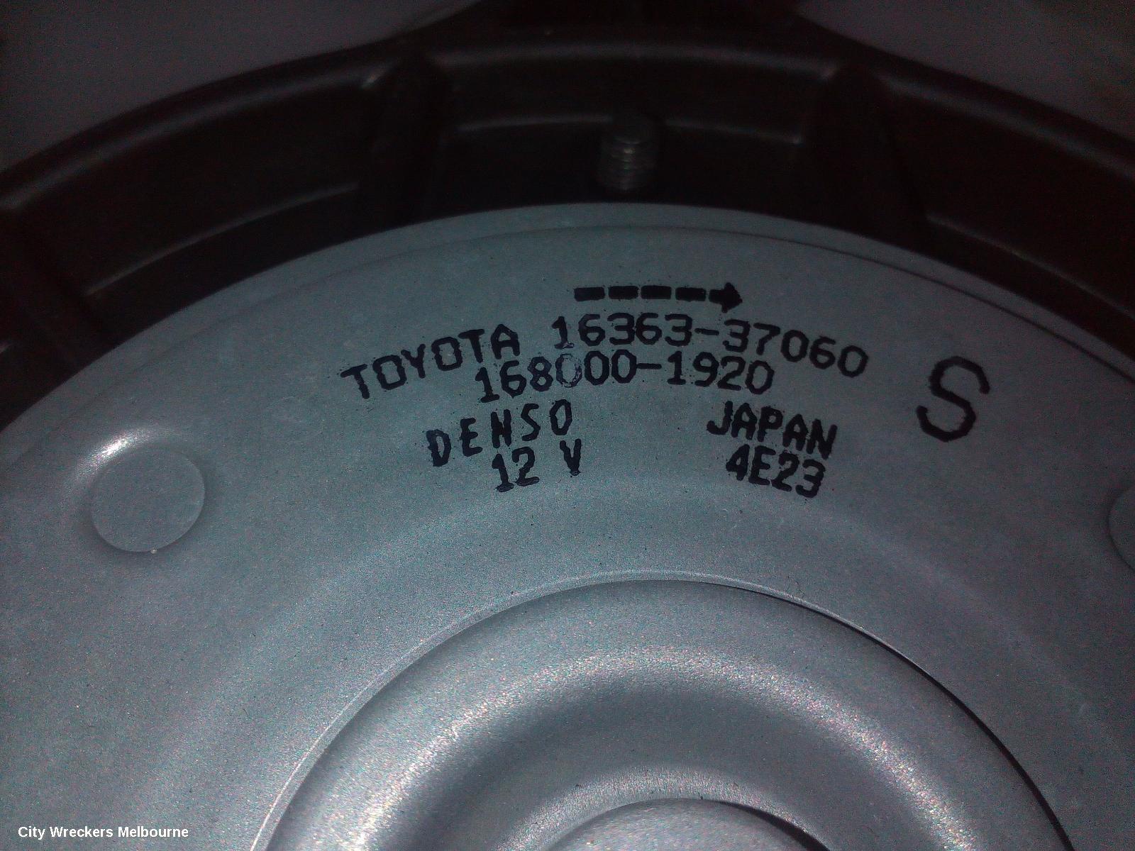 TOYOTA COROLLA FAN, DUAL FAN ASSY, 1.8, PETROL, ZWE211R, 07/2018 ONWARDS