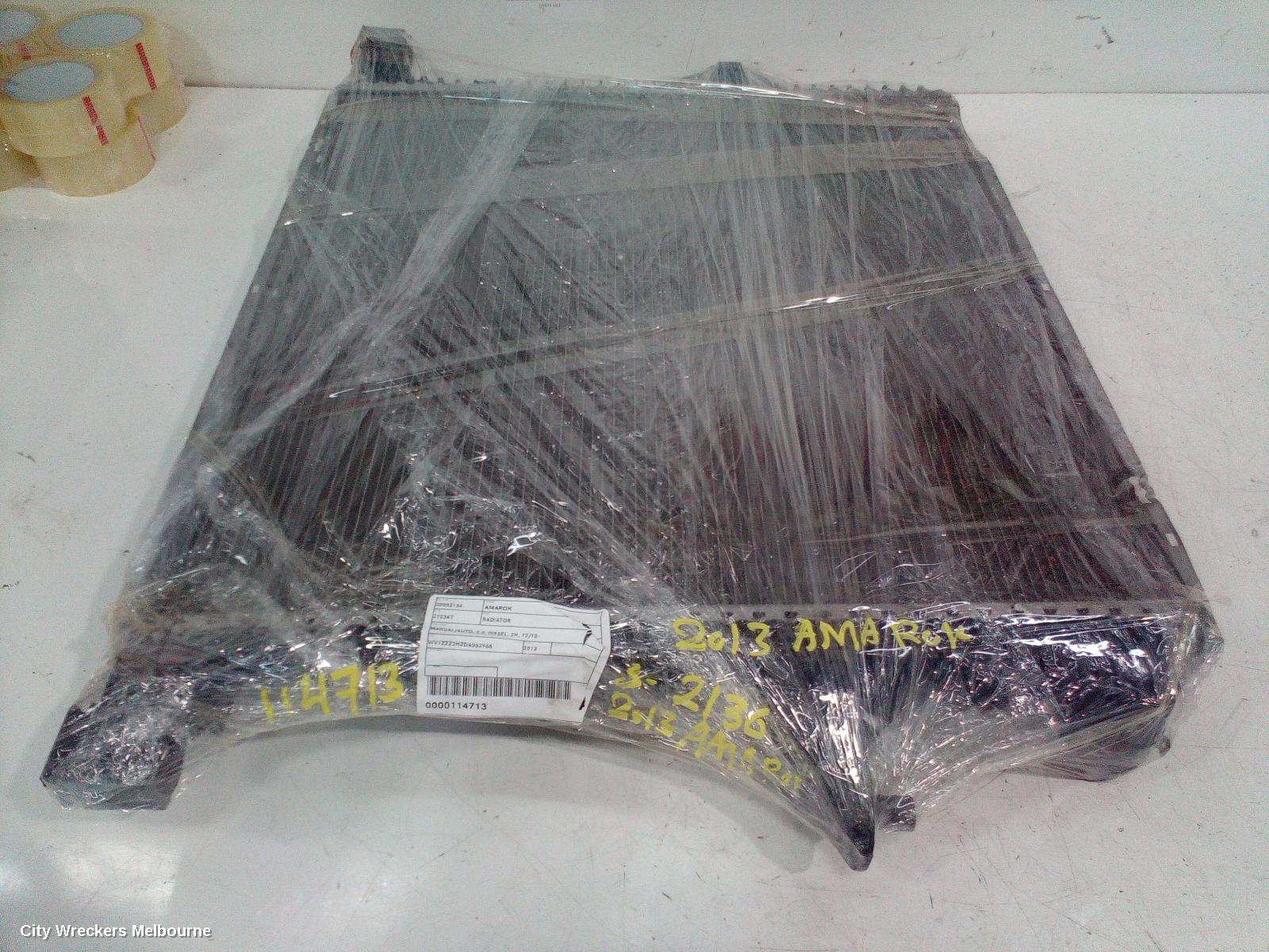 VOLKSWAGEN AMAROK RADIATOR, MANUAL/AUTO, 2.0, DIESEL, 2H, 12/2010 ONWARDS