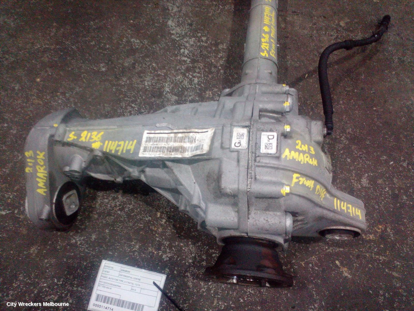 VOLKSWAGEN AMAROK DIFFERENTIAL CENTRE, FRONT, AUTO T/M TYPE, 3.7 RATIO, 12/2010 ONWARDS
