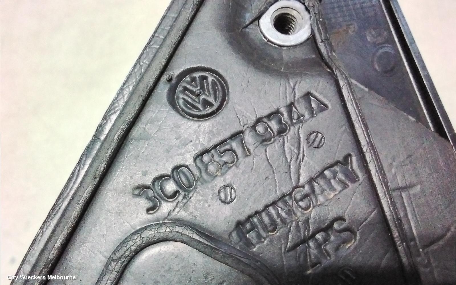 VOLKSWAGEN PASSAT RIGHT DOOR MIRROR, 3C/MK6 B7, POWER FOLD, NON LANE CHANGE ASSIST TYPE (6XT/7Y0), 09/2010 - 05/2015