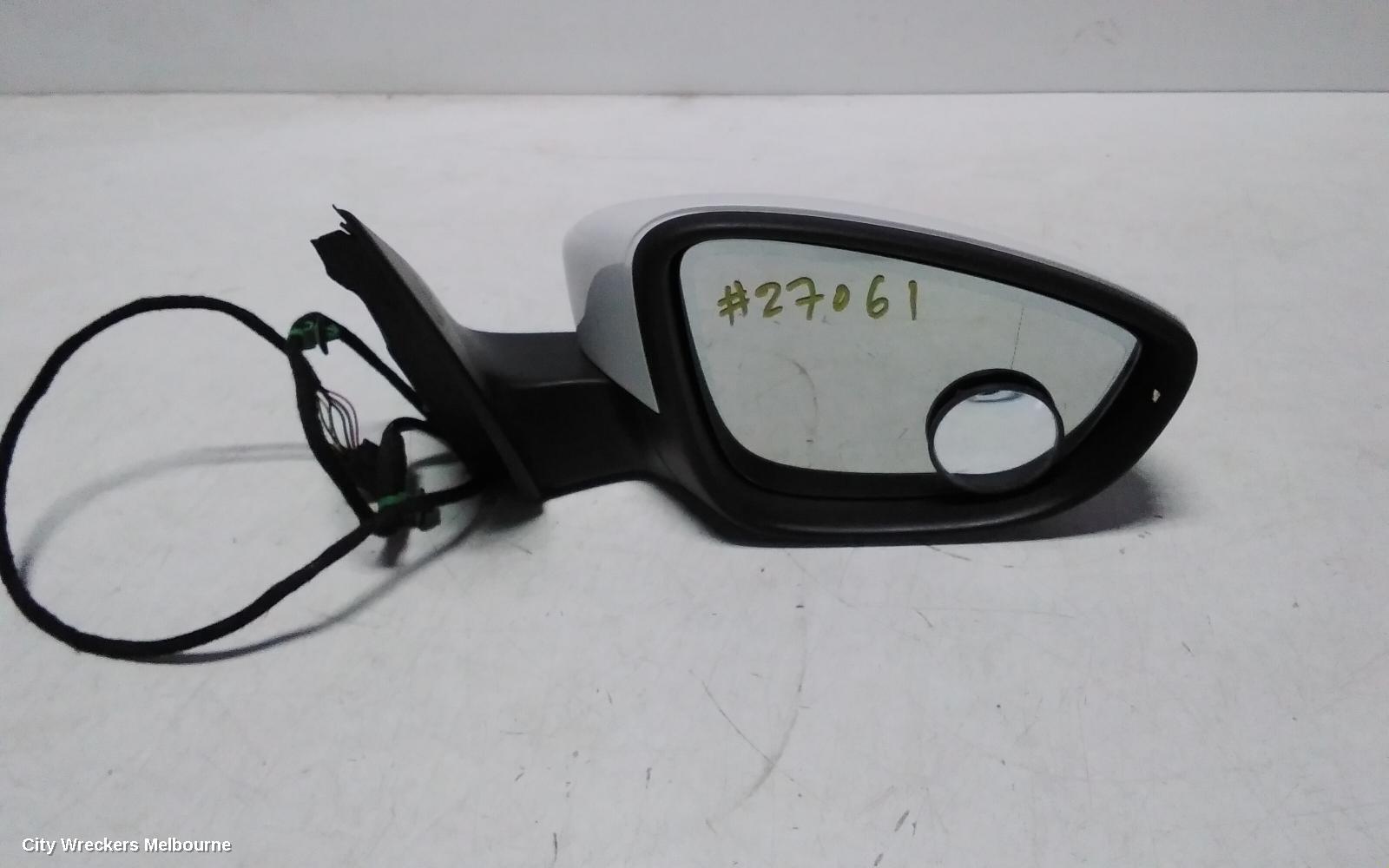 VOLKSWAGEN PASSAT RIGHT DOOR MIRROR, 3C/MK6 B7, POWER FOLD, NON LANE CHANGE ASSIST TYPE (6XT/7Y0), 09/2010 - 05/2015