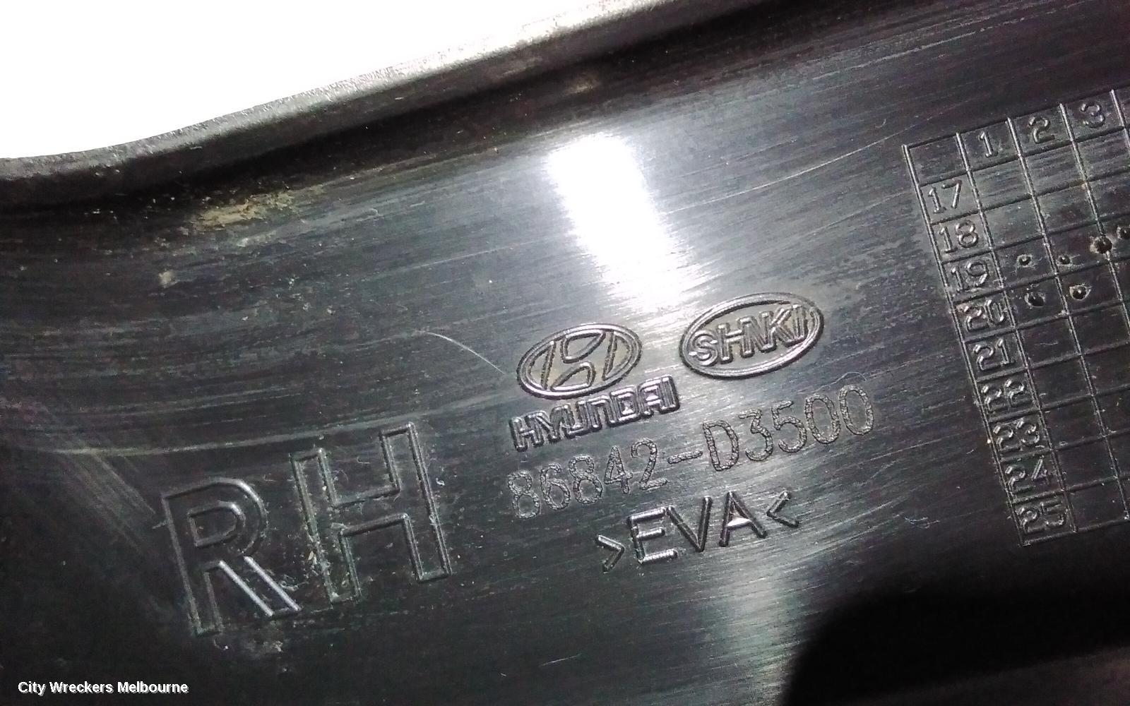 HYUNDAI TUCSON MUD FLAPS, RH REAR, TL, KOREAN BUILT (VIN KMHJ), 07/2015 - 01/2021
