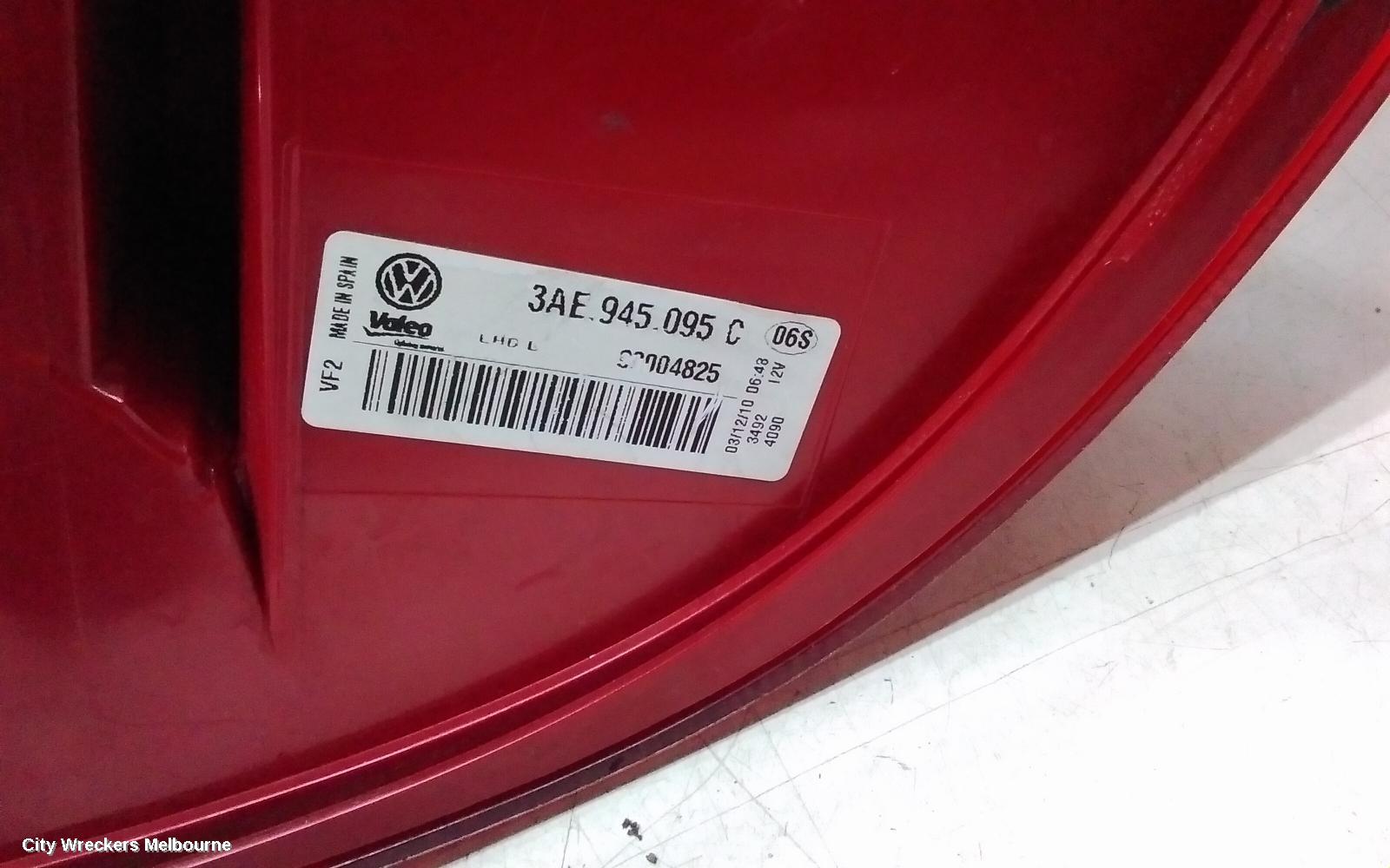 VOLKSWAGEN PASSAT LEFT TAILLIGHT, 3C/MK6 B7, ALLTRACK/WAGON, NON LED TYPE, 09/2010 - 05/2015