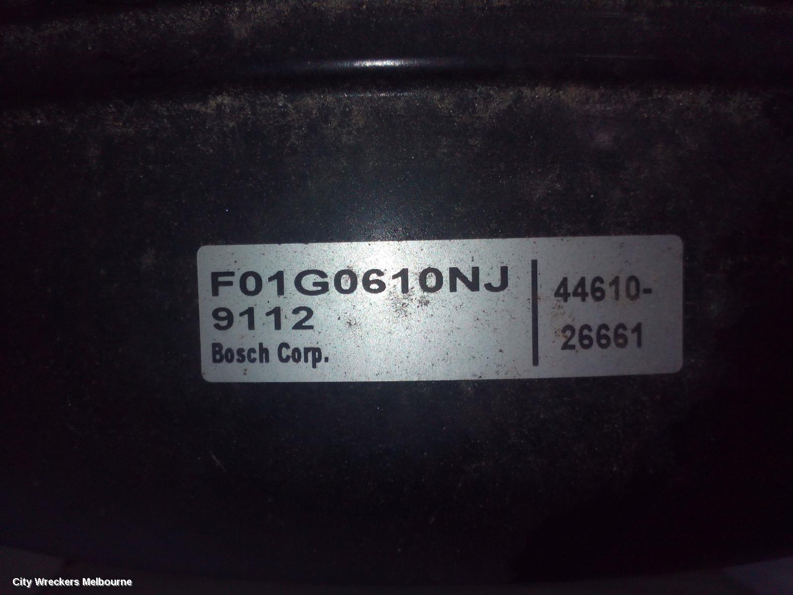 TOYOTA HIACE BRAKE BOOSTER, TRH, PETROL, 2.7, 2TR-FE, AUTO, 03/2005 - 10/2010