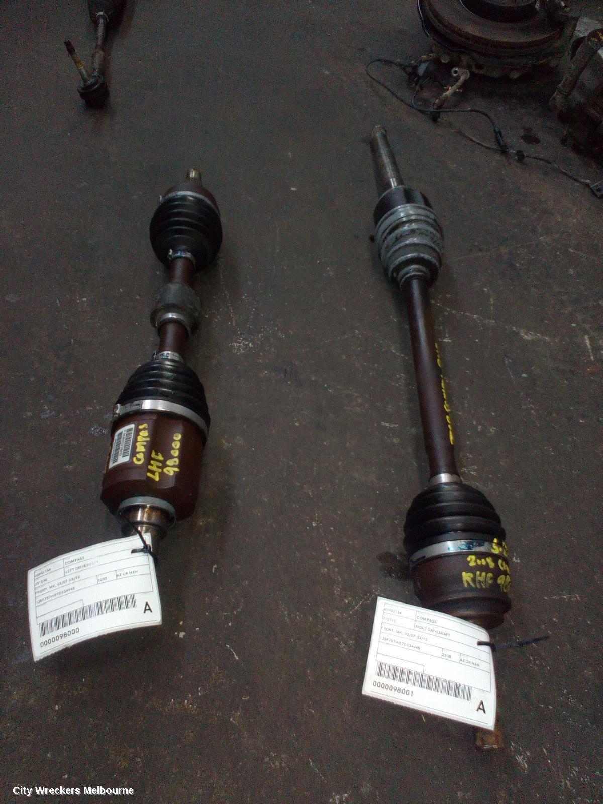 JEEP COMPASS LEFT DRIVESHAFT, FRONT, MK, 03/2007 - 03/2010