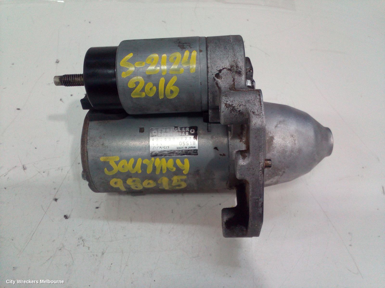 DODGE JOURNEY STARTER, PETROL, 3.6, JC, 07/2011 - 12/2016