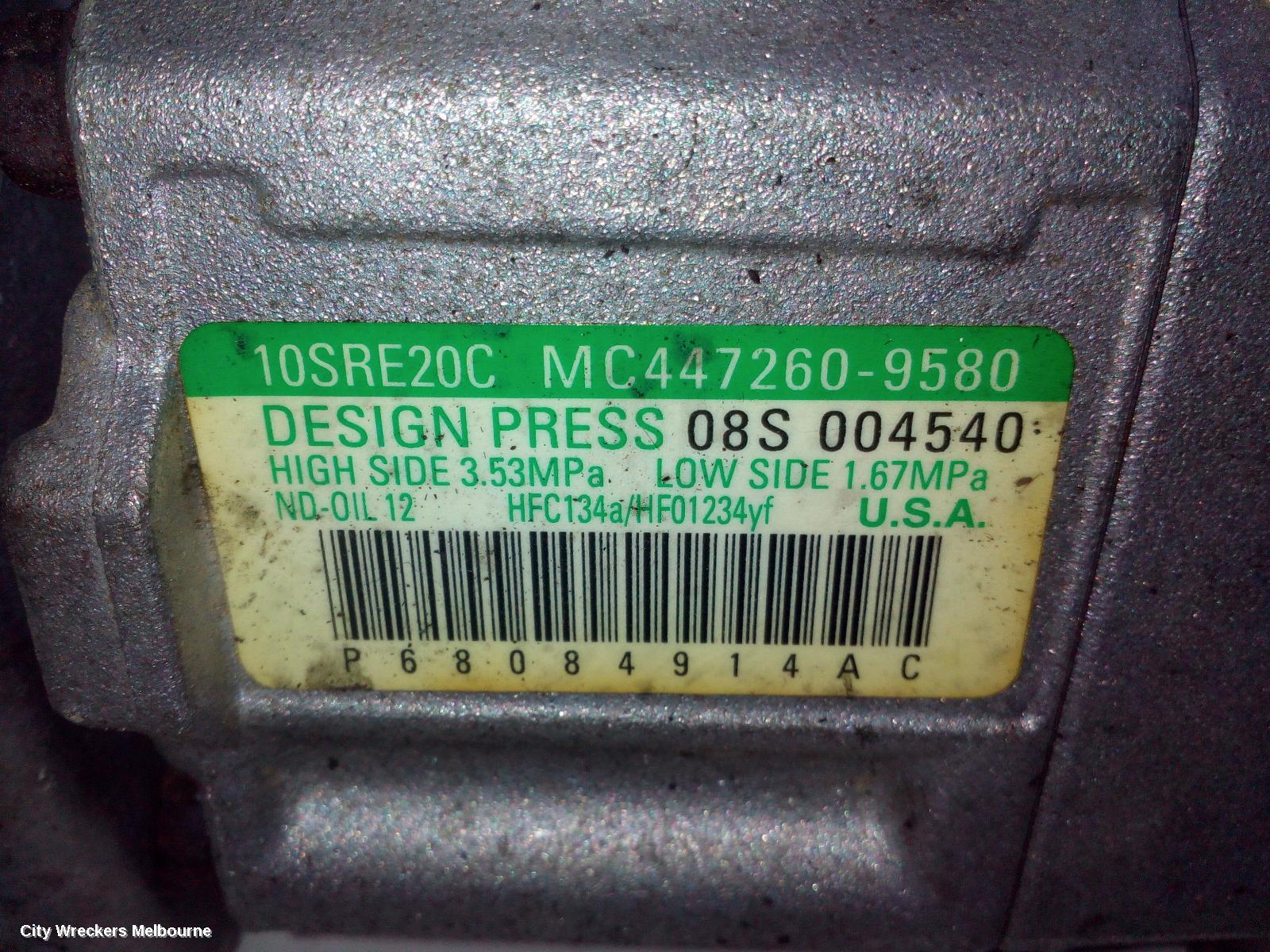 DODGE JOURNEY A/C COMPRESSOR, JC, 3.6, PETROL, 07/2011 - 12/2016