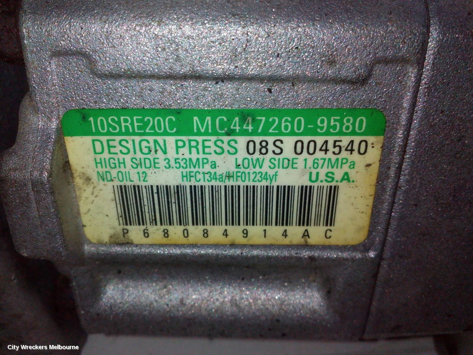 DODGE JOURNEY A/C COMPRESSOR, JC, 3.6, PETROL, 07/2011 - 12/2016