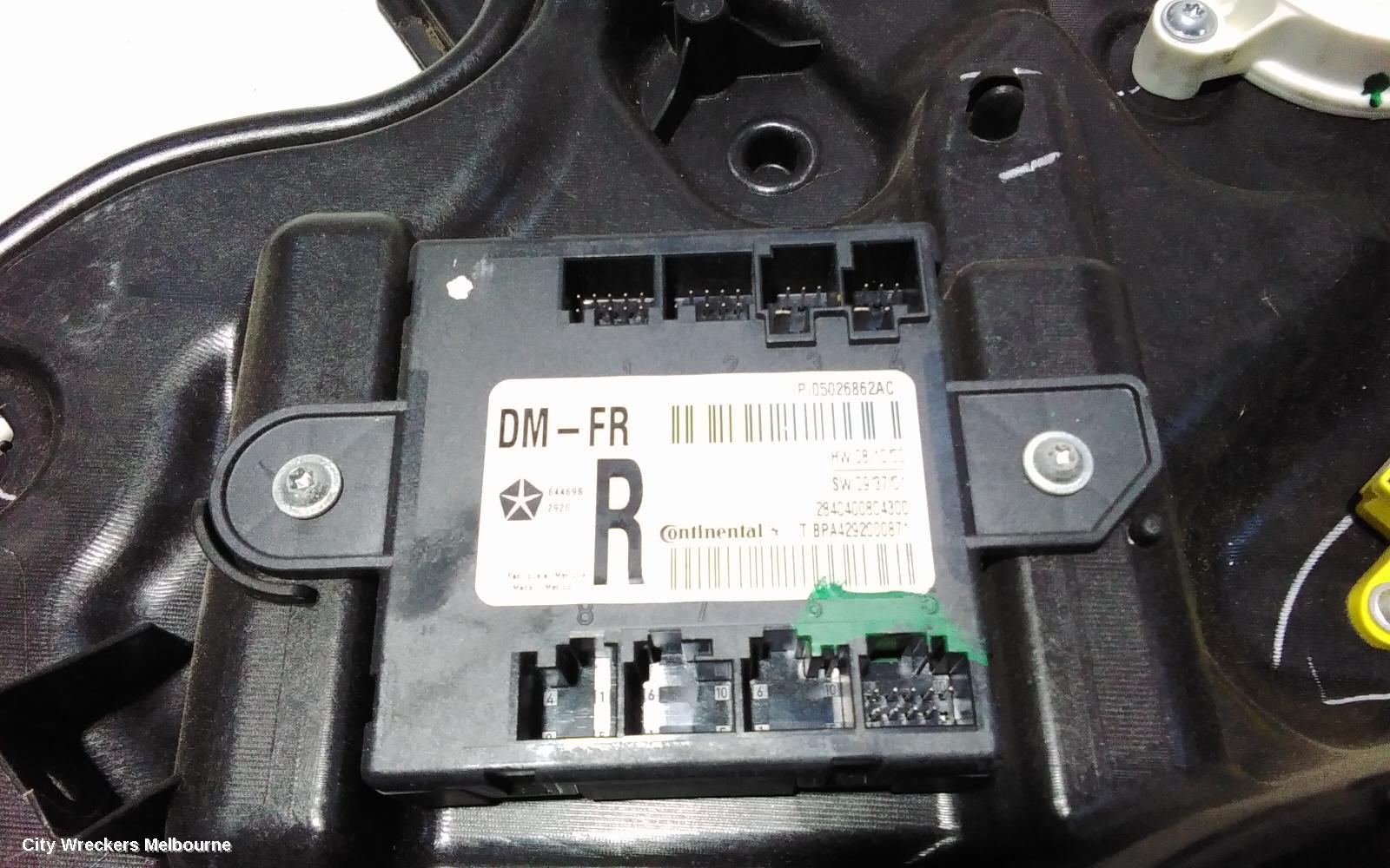 DODGE JOURNEY RIGHT FRONT WINDOW REG/MOTOR, JC, POWER, 09/2008 - 12/2016