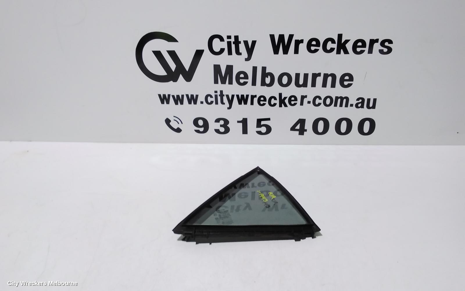 TOYOTA COROLLA RIGHT REAR 1/4 DOOR GLASS, ZRE172/20182R, 12/2013 - 06/2019