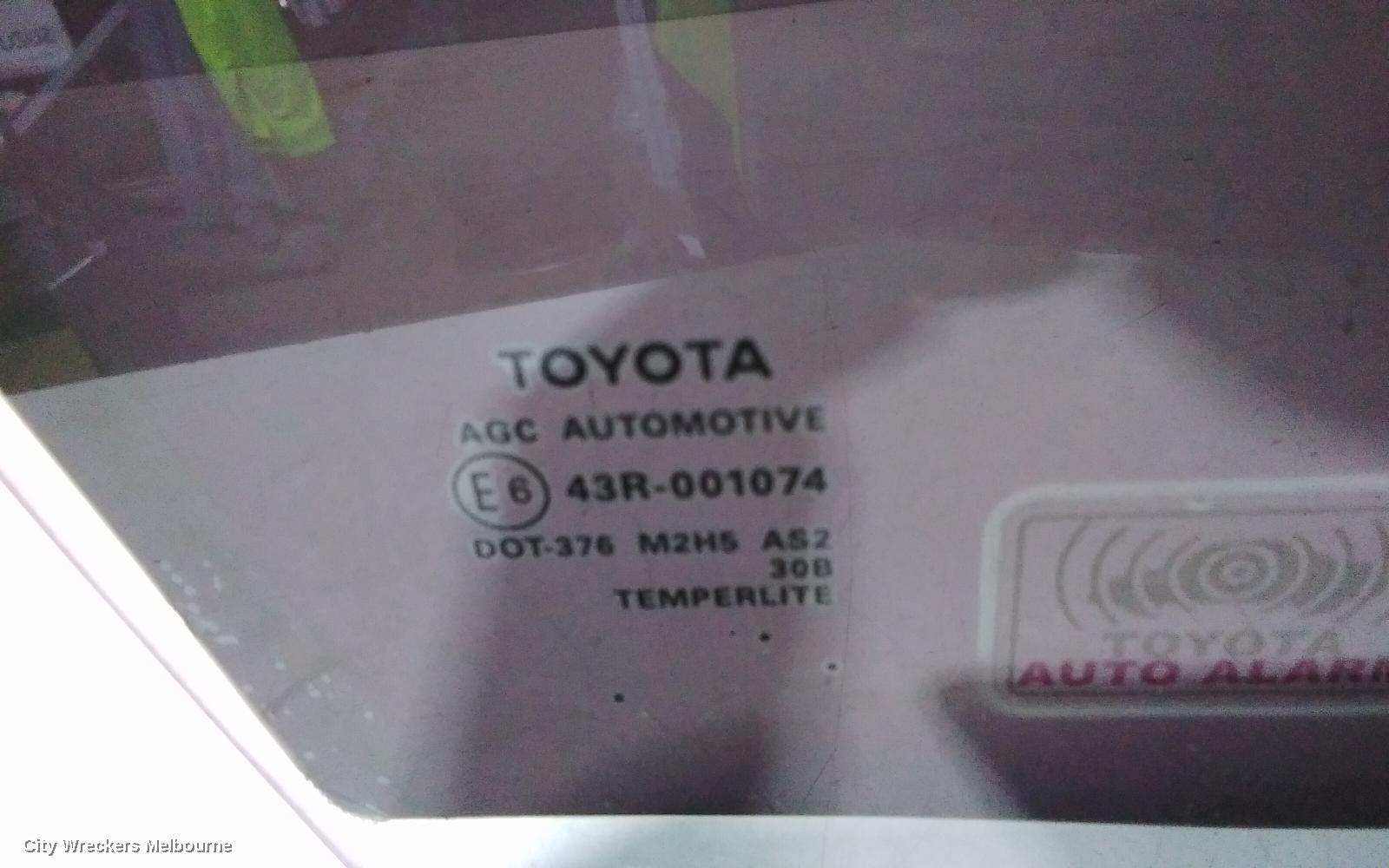 TOYOTA KLUGER RIGHT FRONT DOOR WINDOW, GSU50/GSU55, 03/2014 - 02/2021