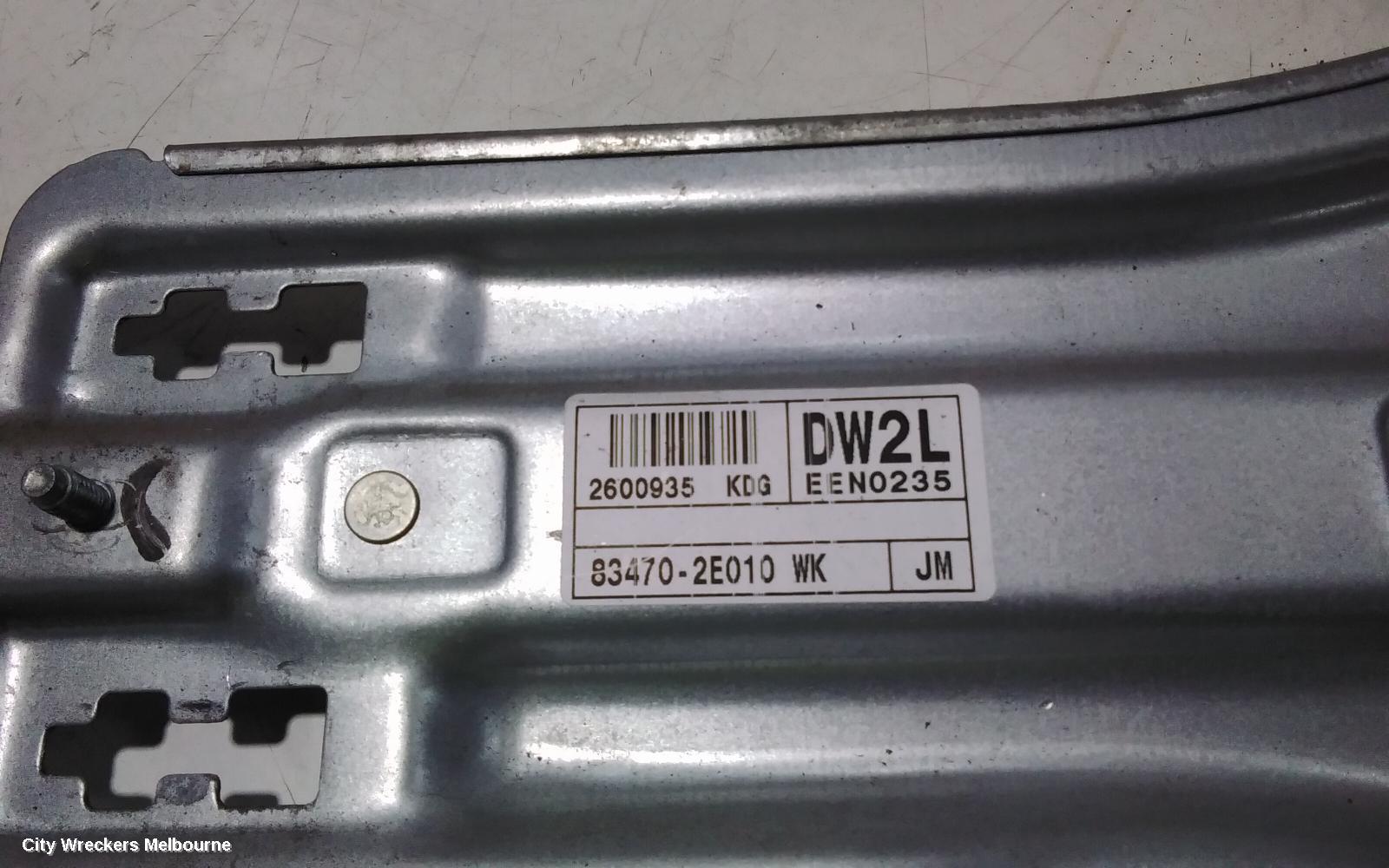 HYUNDAI TUCSON LEFT REAR WND REG/MOTOR, JM, DOOR REG ASSY (REG AND MOTOR), 08/2004 - 01/2010