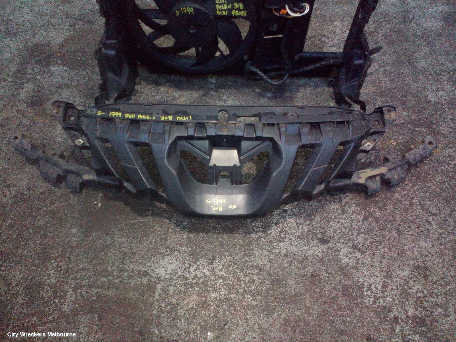 PEUGEOT 308 RADIATOR SUPPORT, T7, VIN VF34*RHH, 09/2007 - 09/2014
