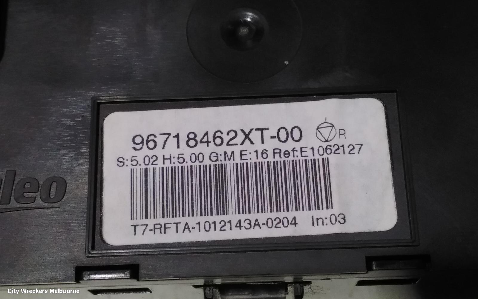 PEUGEOT 308 HEATER/AC CONTROLS, T7, DIGITAL CLIMATE TYPE, 09/2007 - 12/2013