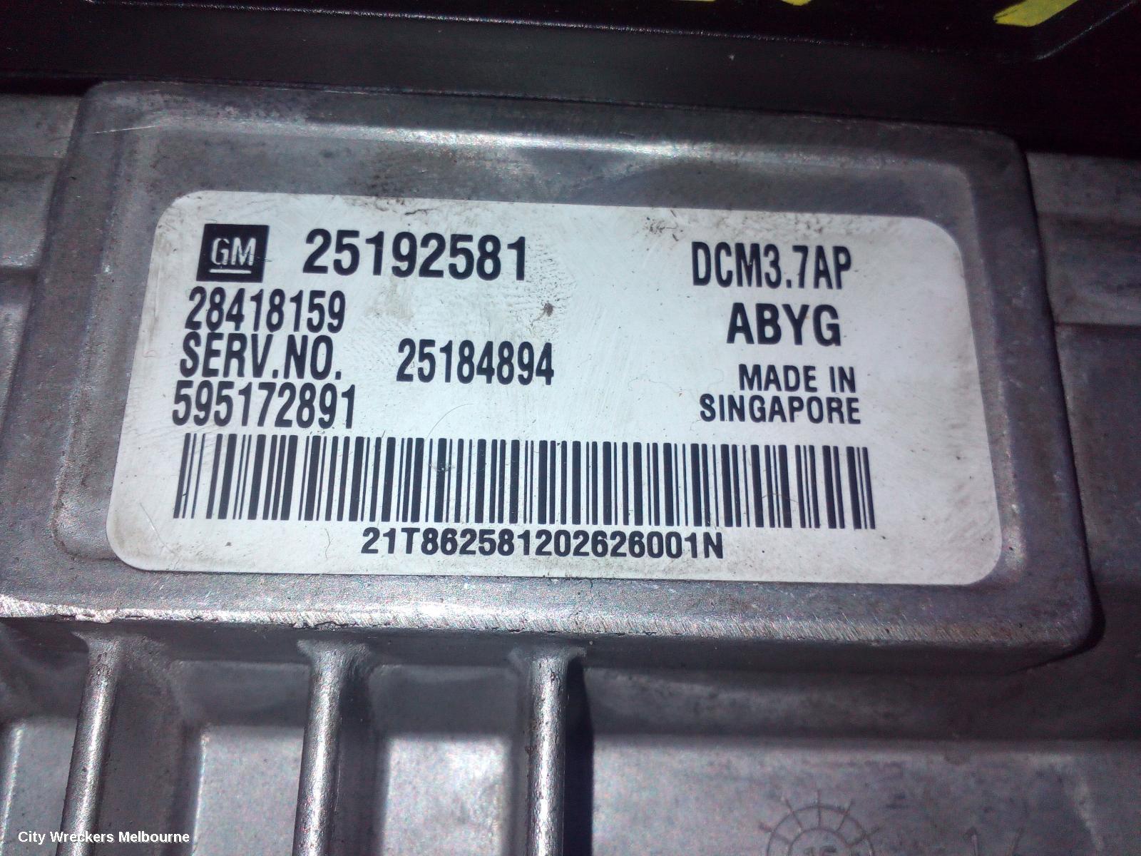 HOLDEN CAPTIVA ECU, ENGINE ECU, 2.2, DIESEL, AUTO T/M, P/N 25184305, ECU ONLY, CG, 01/2011 - 06/2018