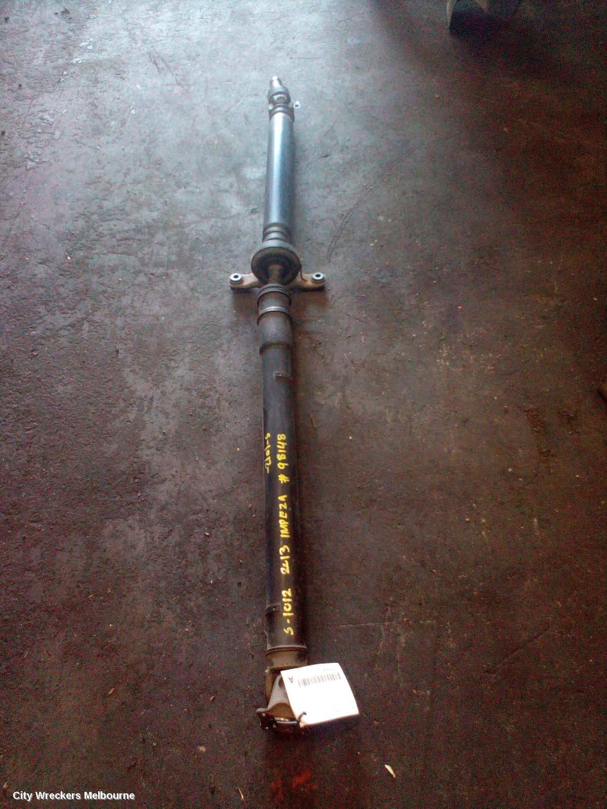 SUBARU IMPREZA REAR DRIVE SHAFT, G4, 2.0, FB20, MANUAL T/M, 12/2011 - 10/2016