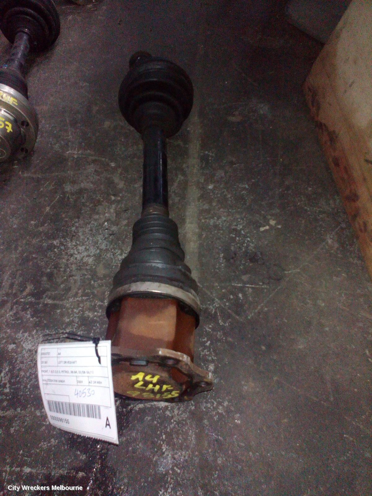 AUDI A4 LEFT DRIVESHAFT, FRONT, 1.8/2.0/3.0, PETROL, B8 8K, 02/2008 - 06/2012