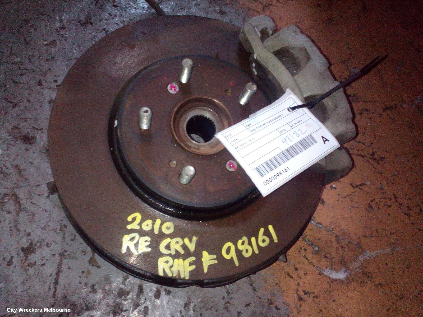 HONDA CRV RIGHT FRONT HUB ASSEMBLY, RE, 03/2007 - 10/2012