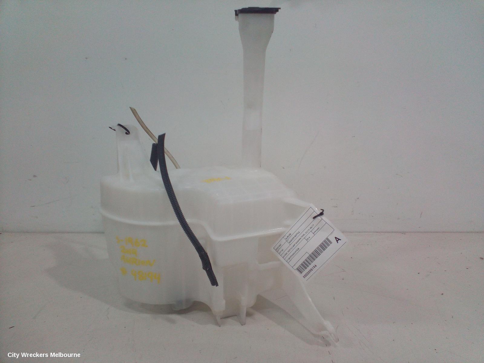 TOYOTA AURION WASHER BOTTLE, GSV50R, NON H/LAMP WASHER TYPE, 02/2012 - 08/2017