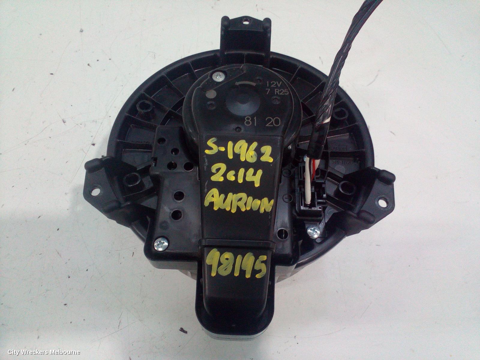 TOYOTA AURION HEATER FAN MOTOR, GSV50R, 02/2012 - 08/2017