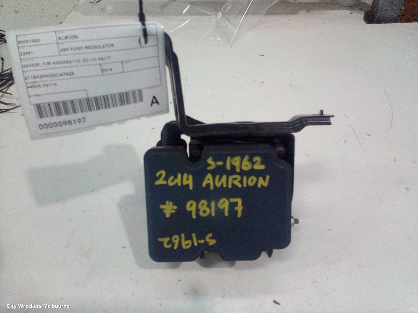 TOYOTA AURION ABS PUMP/MODULATOR, GSV50R, P/N 4454006110, 02/2012 - 08/2017