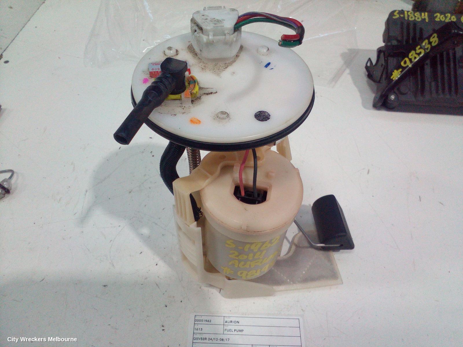 TOYOTA AURION FUEL PUMP, GSV50R 04/2012 - 08/2017
