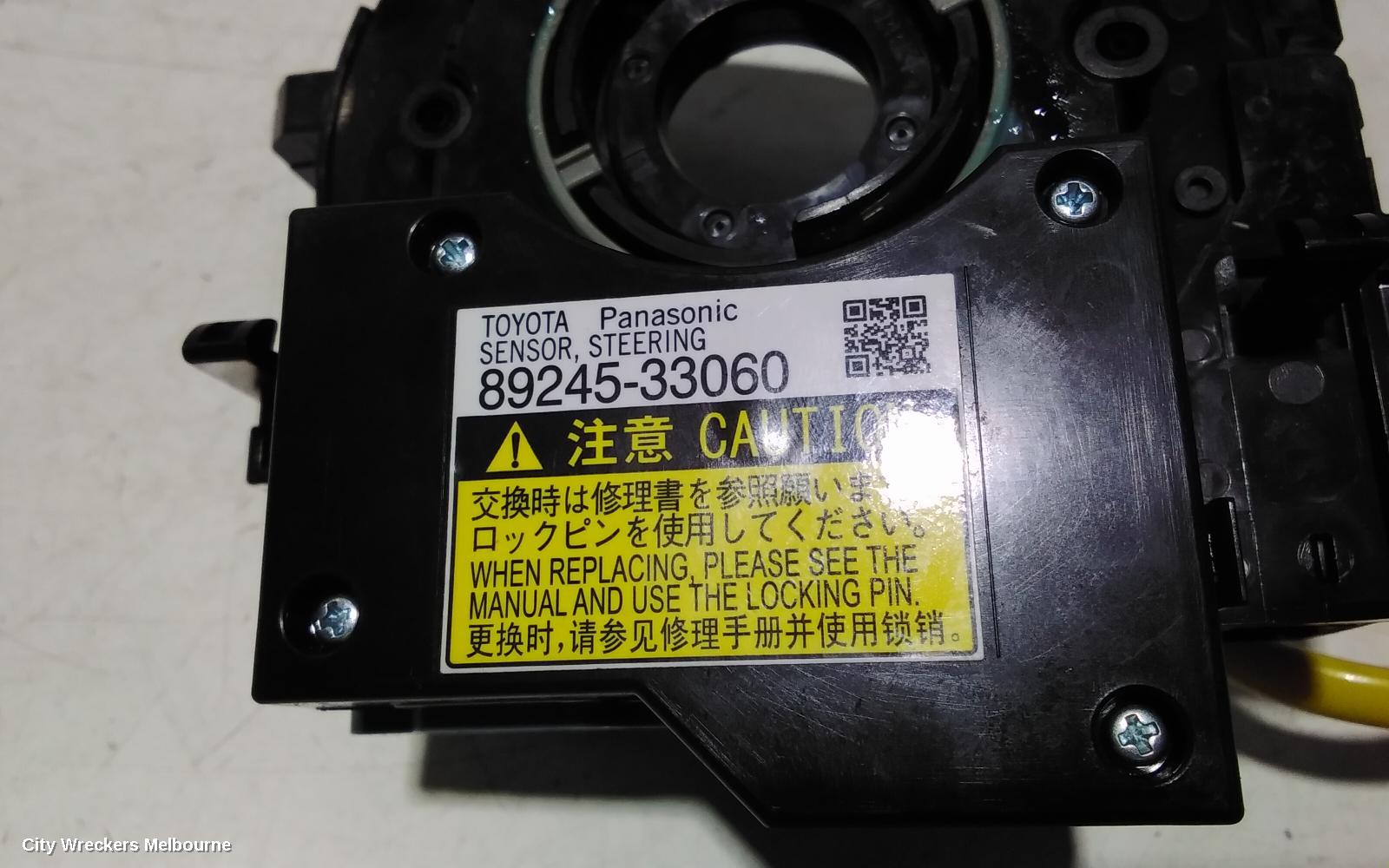 TOYOTA AURION AIRBAG MODULE/SENSOR, CLOCKSPRING, GSV50R, 02/2012 - 08/2017