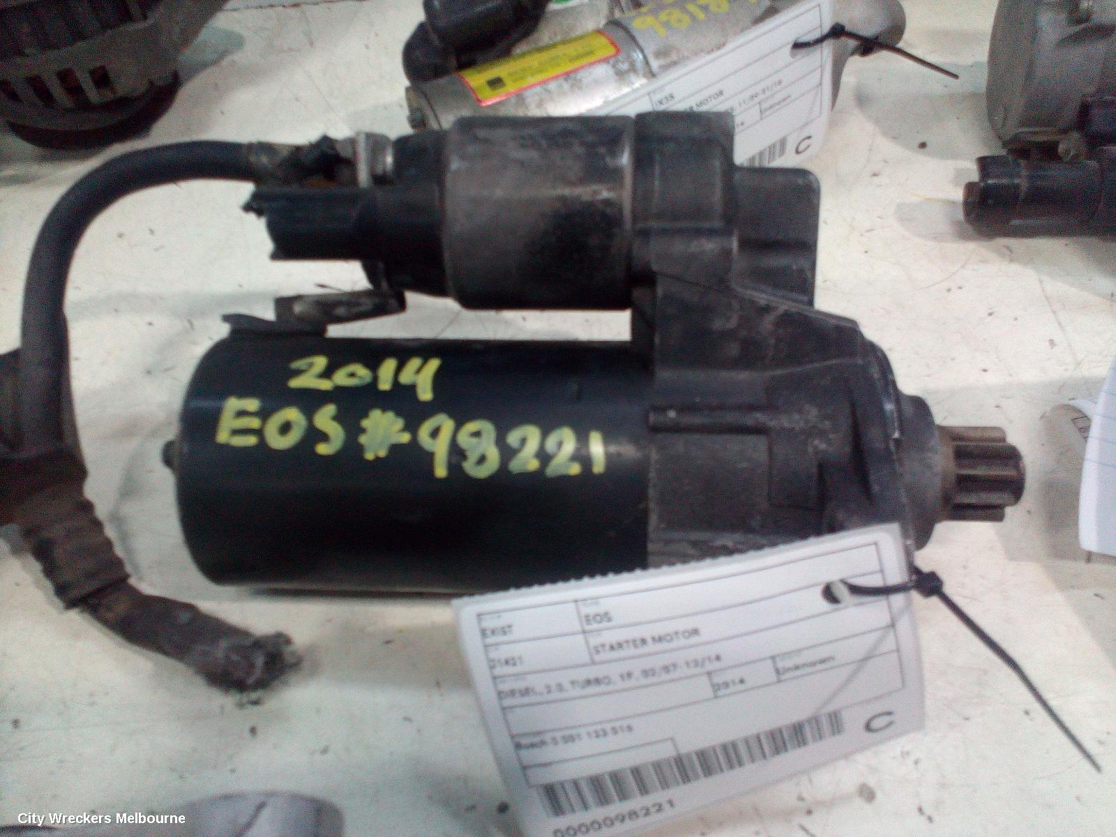 VOLKSWAGEN EOS STARTER, DIESEL, 2.0, TURBO, 1F, 02/2007 - 12/2014